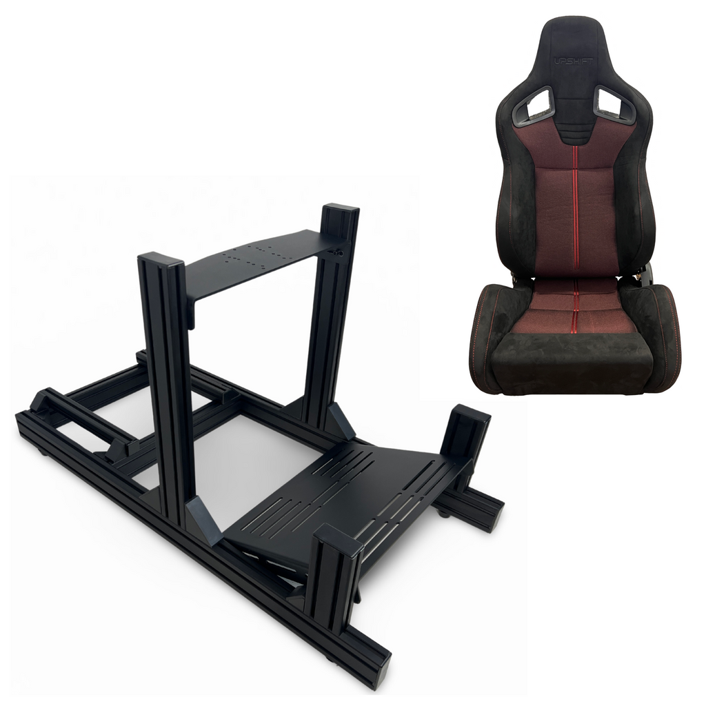 R-PRO 80x40 Aluminium Profile Sim Rig - Black Edition