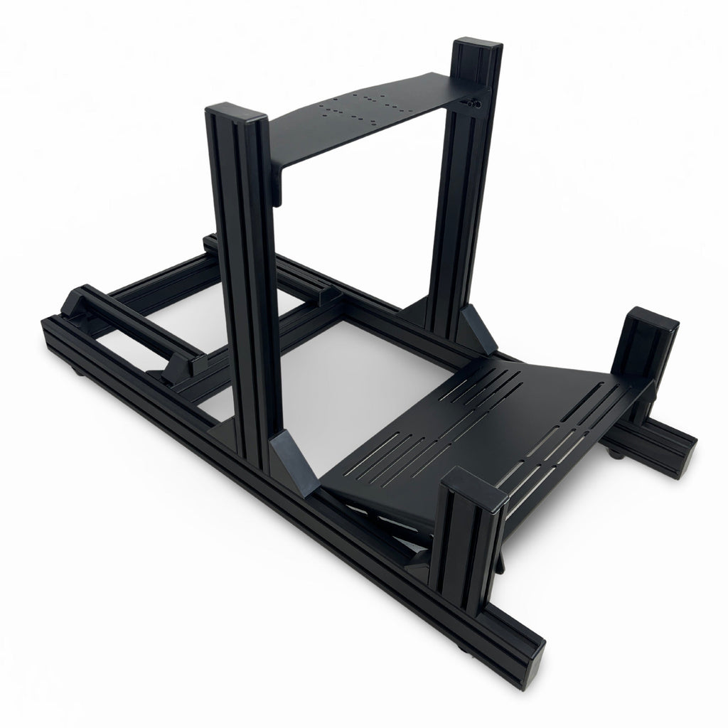 Black metal frame on a white background