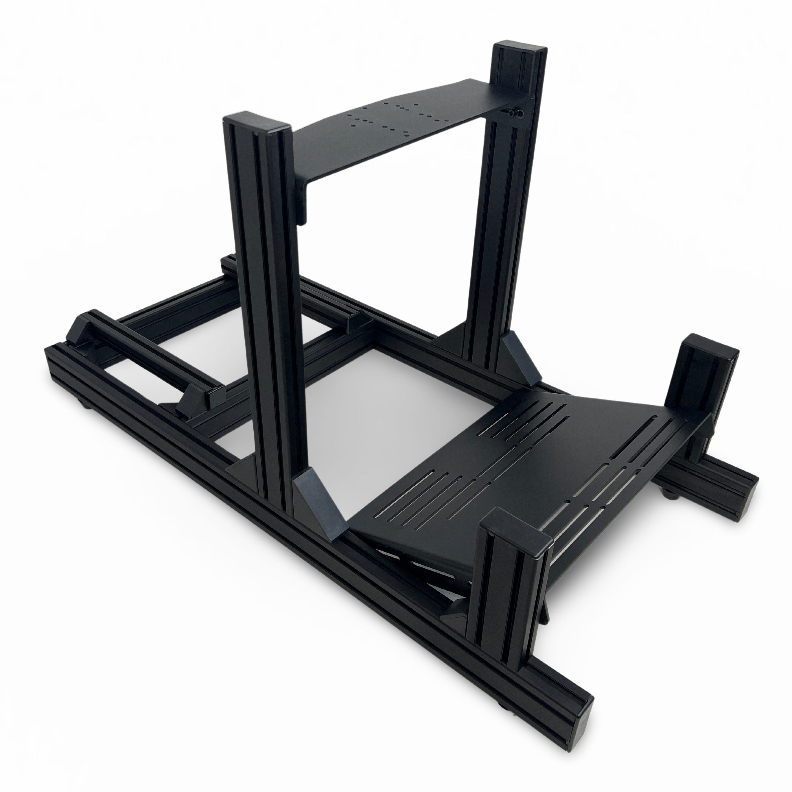 Black metal frame on a white background